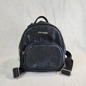 Steve Madden Vegan Leather Mini Logo Backpack